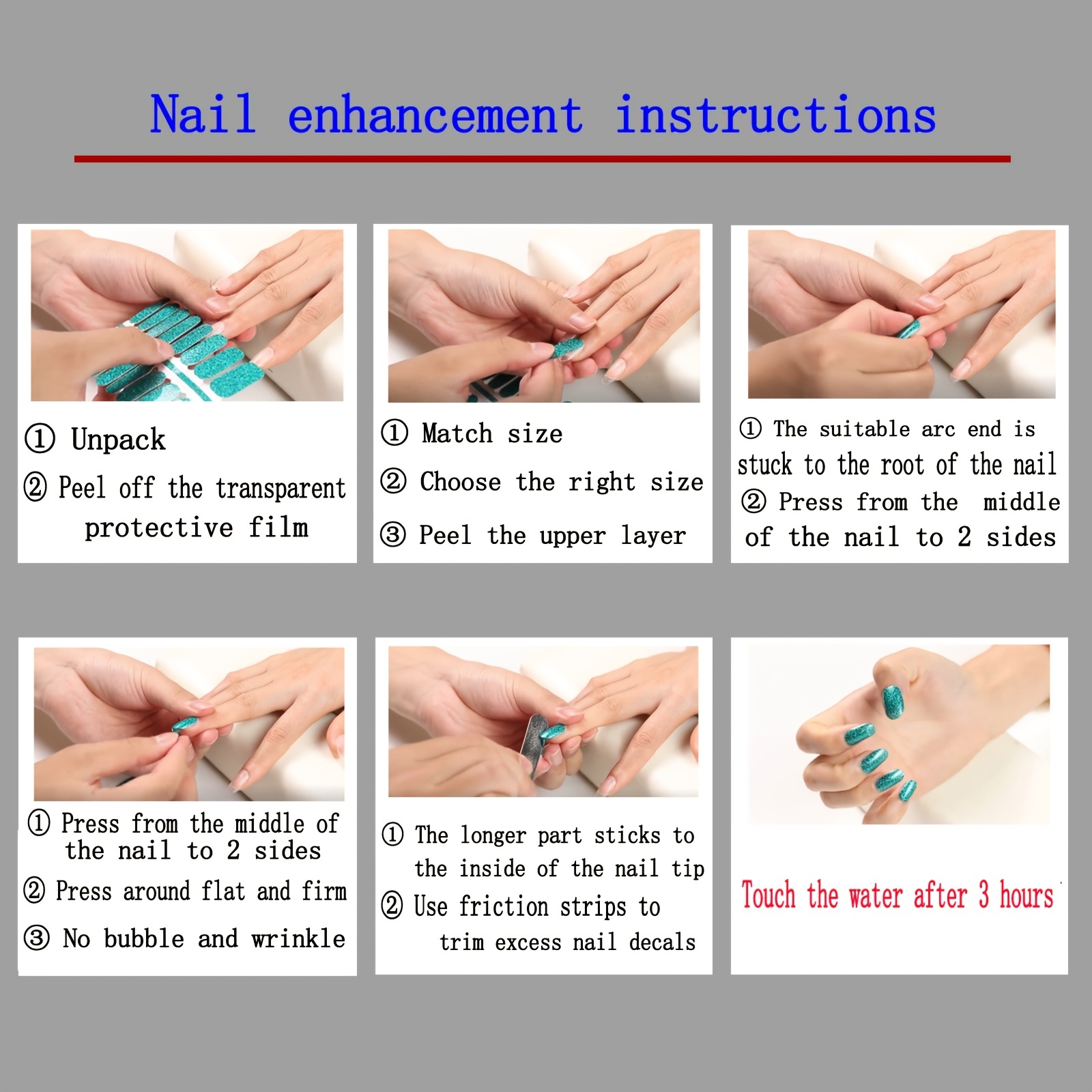 2 Sheets Full Cover Nail Stickers for Creative Nail Art