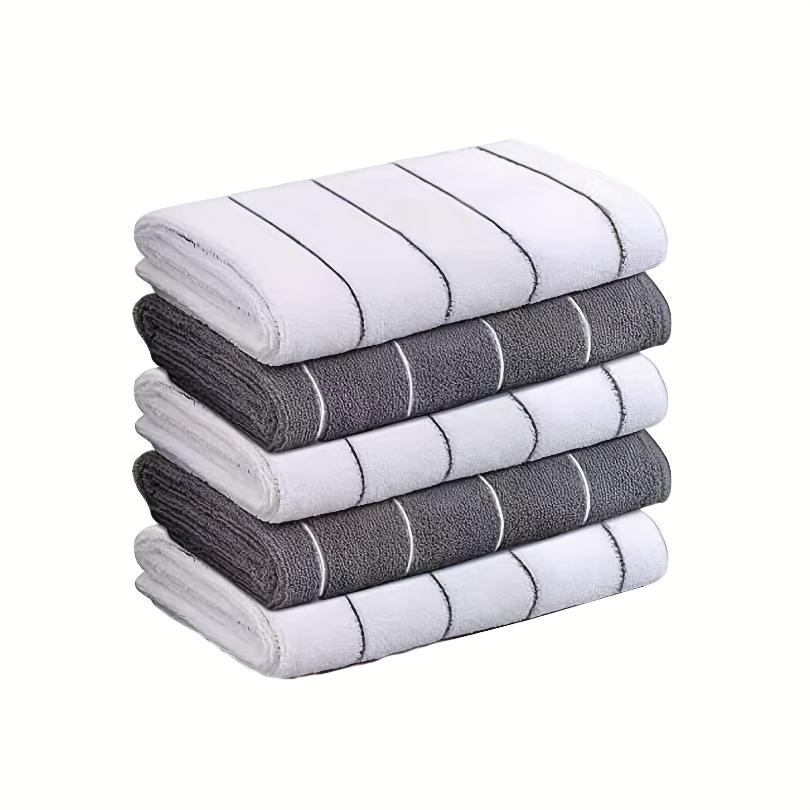 Striped Dish Towels Double Sided Super Absorbent Square Dish - Temu