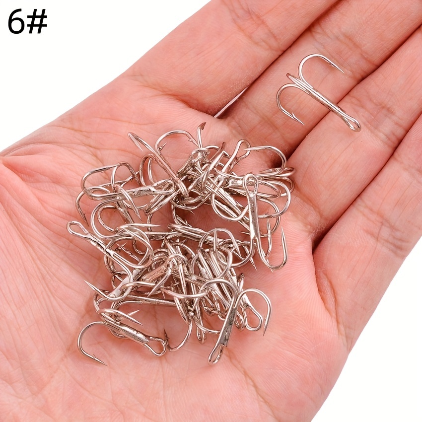 Fishing Hook 500Pc High Carbon Steel Silver Fish Hook with Box 3#-12#  Strong Barbed Fishing Tackle Fishing Hook Set