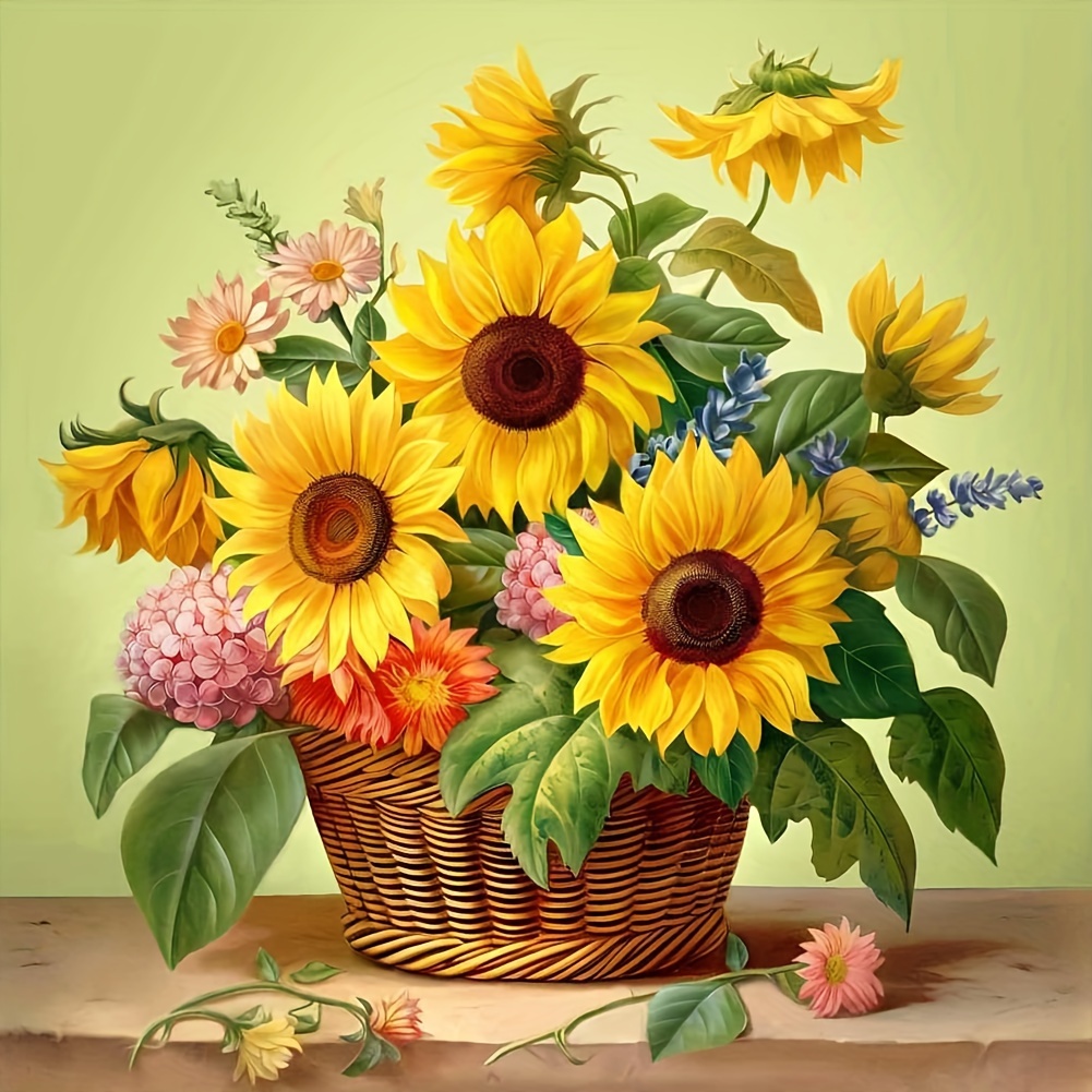 

Flower Round Diamond Painting Kit 5d Diy Diamond Painting Rhinestone Decor Gift Diamond Painting Set For Home Decor And Room Wall Decor