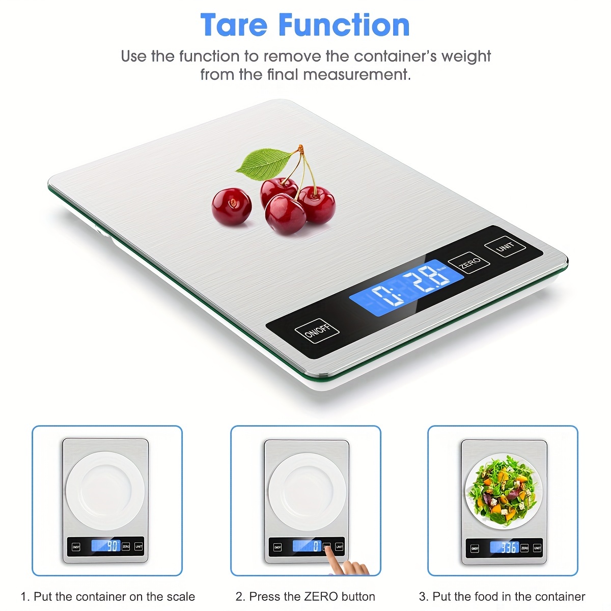 Nicewell Food Scale Digital Weight Grams and oz, 22lb Kitchen Scale for  Cooki