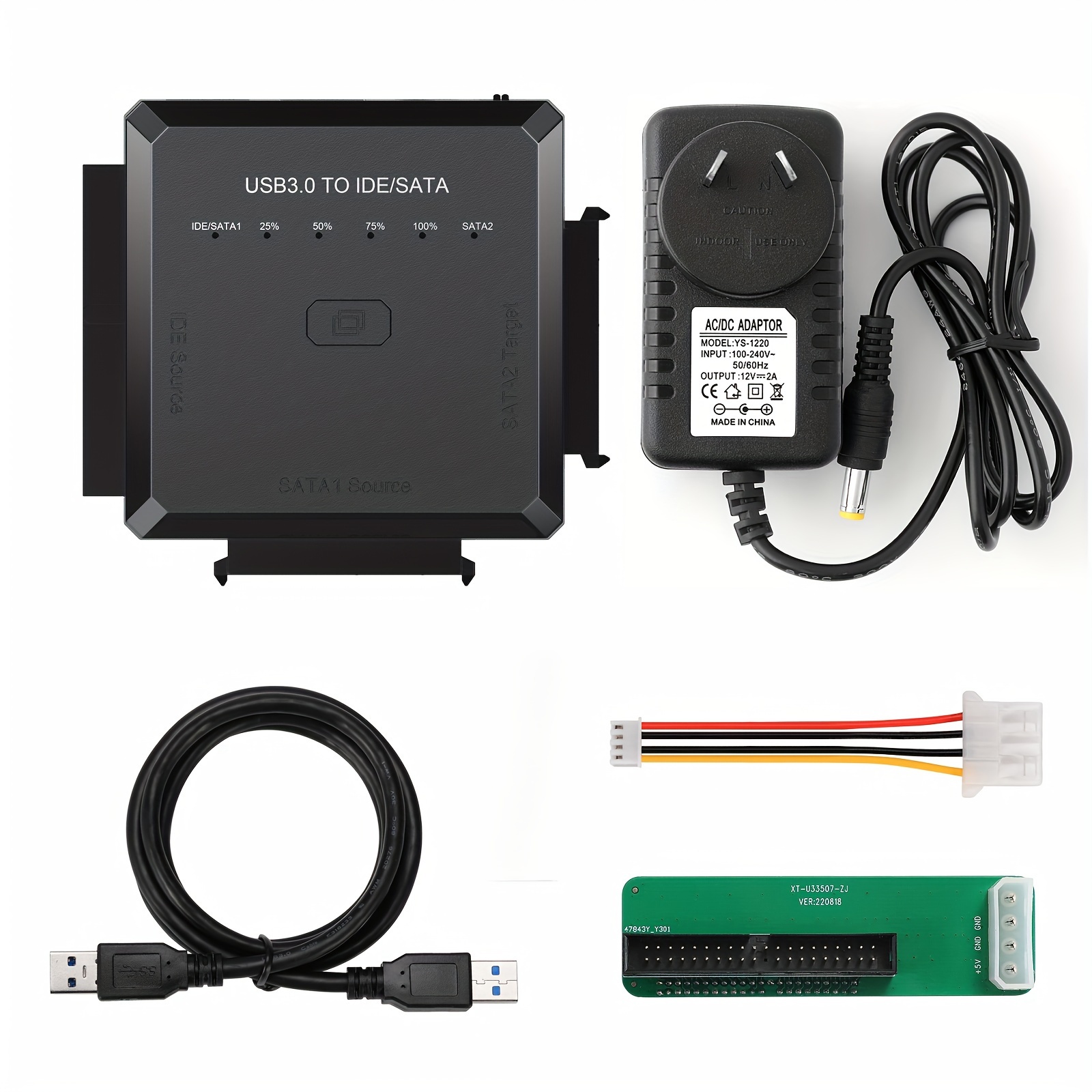 Adaptateur d'alimentation AC 12V+5V pour Disque Dur IDE / HDD / CD-ROM