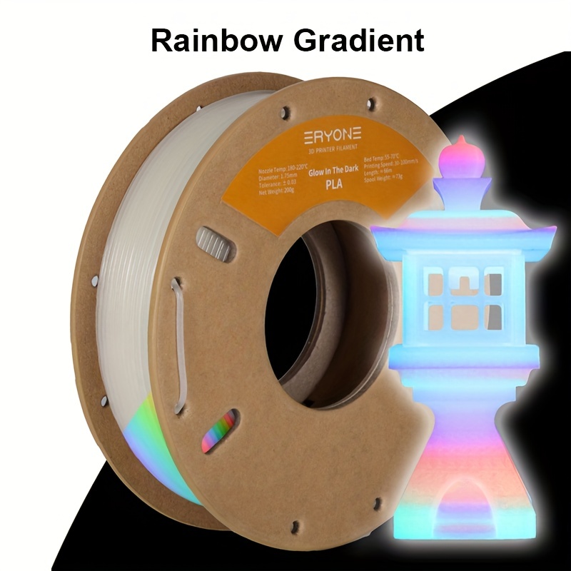 Filament en soie Rainbow PLA 1,75 mm haute précision à enroulement