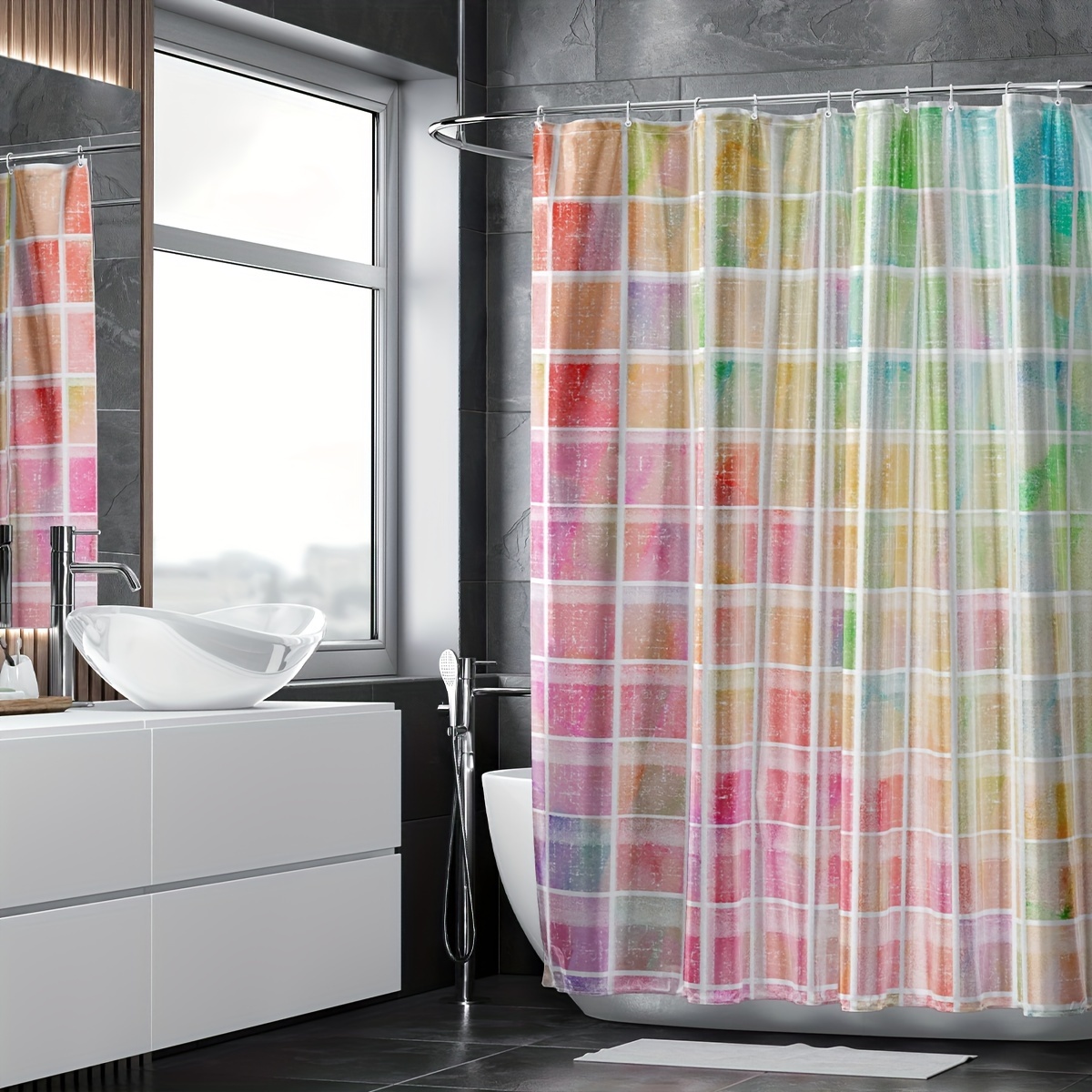 Colorful Shower Curtain Waterproof Shower Curtain Including - Temu
