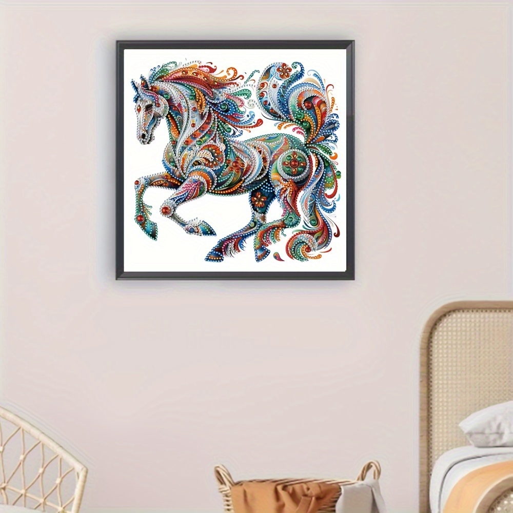 Colorful Horse Pattern Diamond Painting Kit Diy 5d Special - Temu