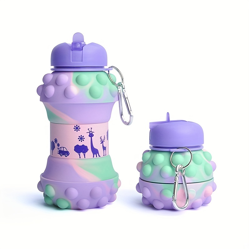 Little Charmers - 17oz Silicone Collapsible Water Bottle