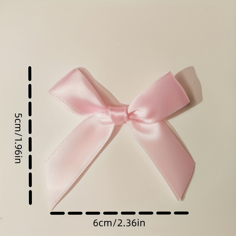 3-5cm PINK RIBBON SATIN BOW Wedding Craft Gift Hair Mini Ready Made  Small-Large