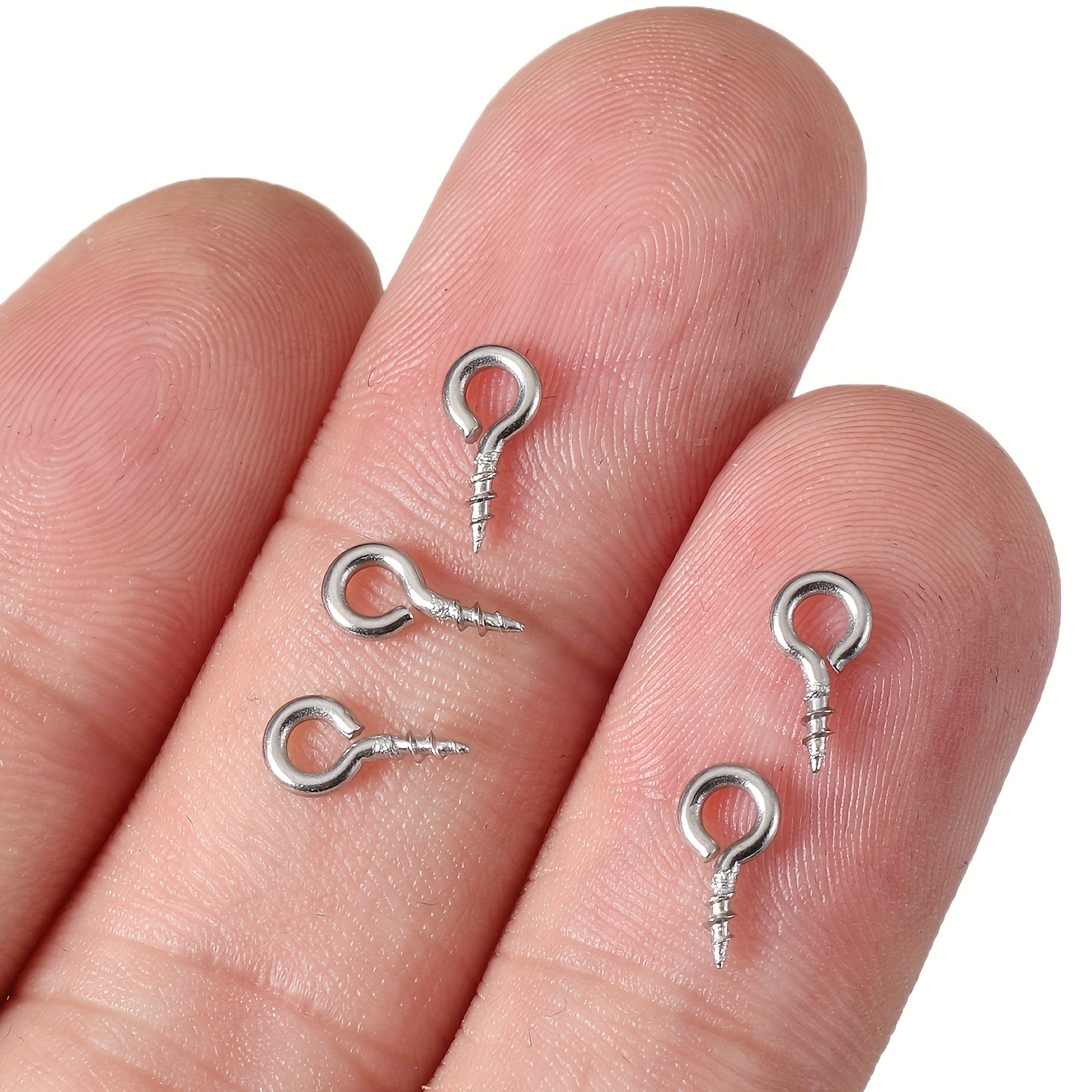 50pcs Stainless Steel Nail Accessories For DIY Jewelry Making Bead Pendant