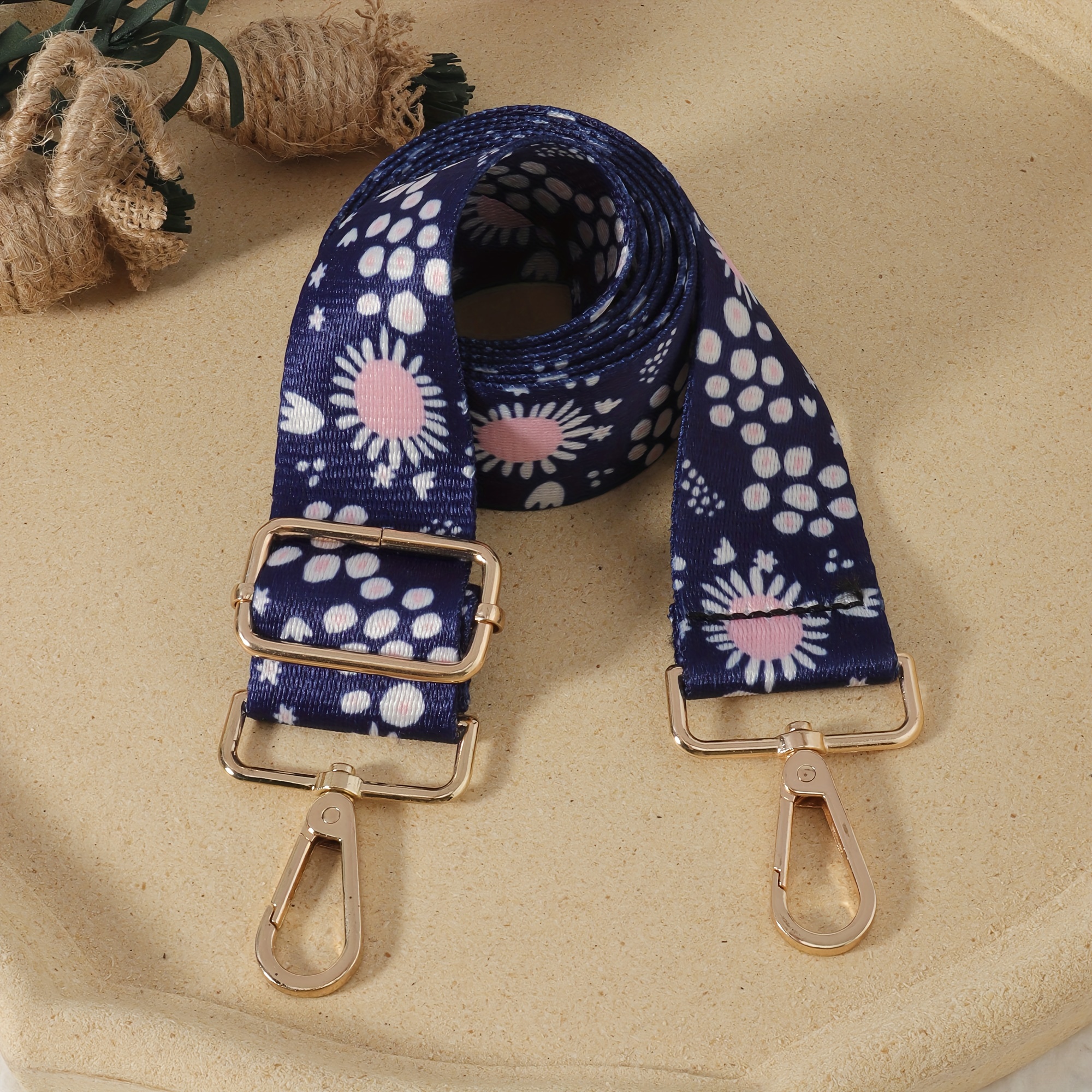 Simple Embroidered Adjustable Wide Shoulder Strap Portable - Temu