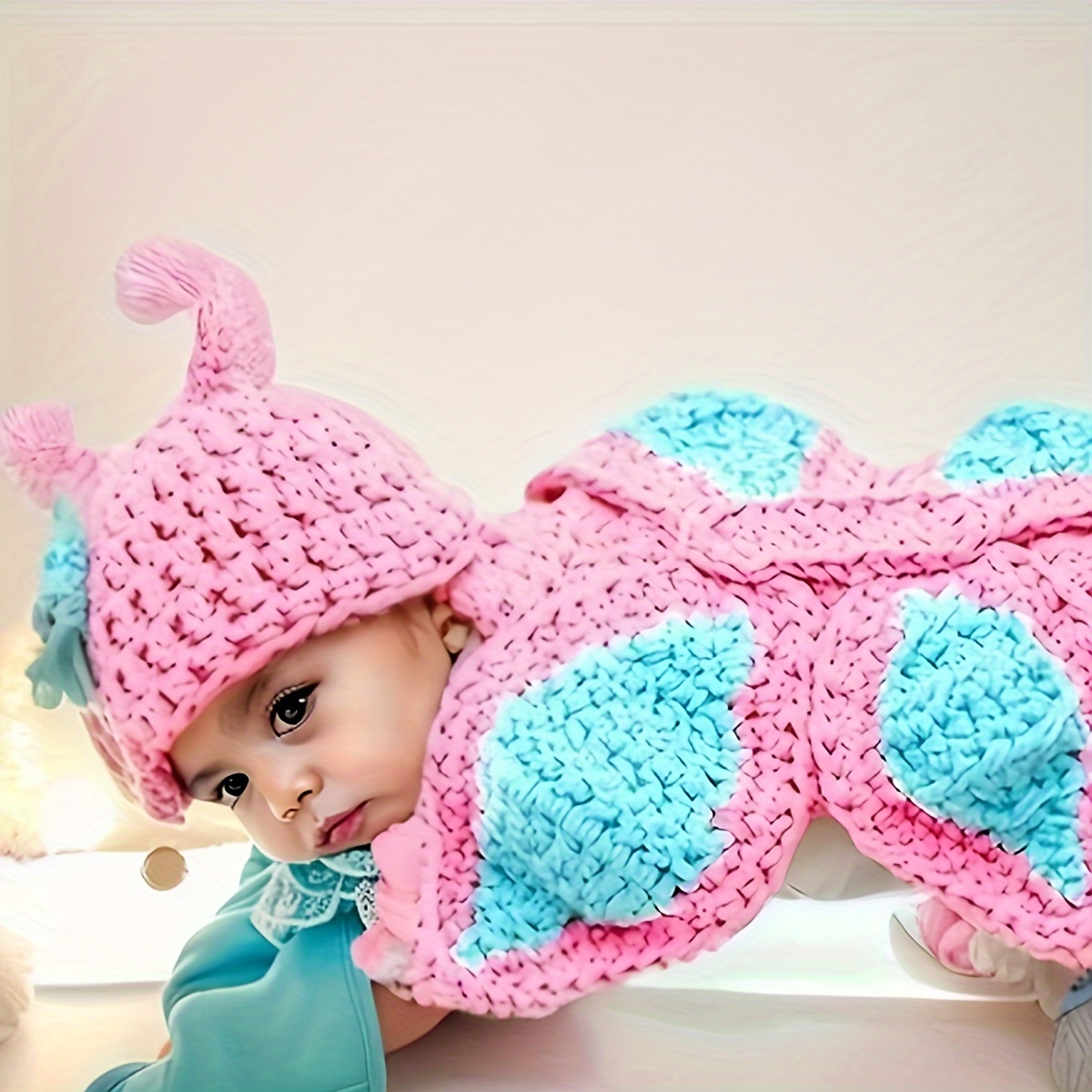Crochet disfraz bebe niña bebes accesorios recien nacido manga larga ropa  bebe niño accesorios para fotografia