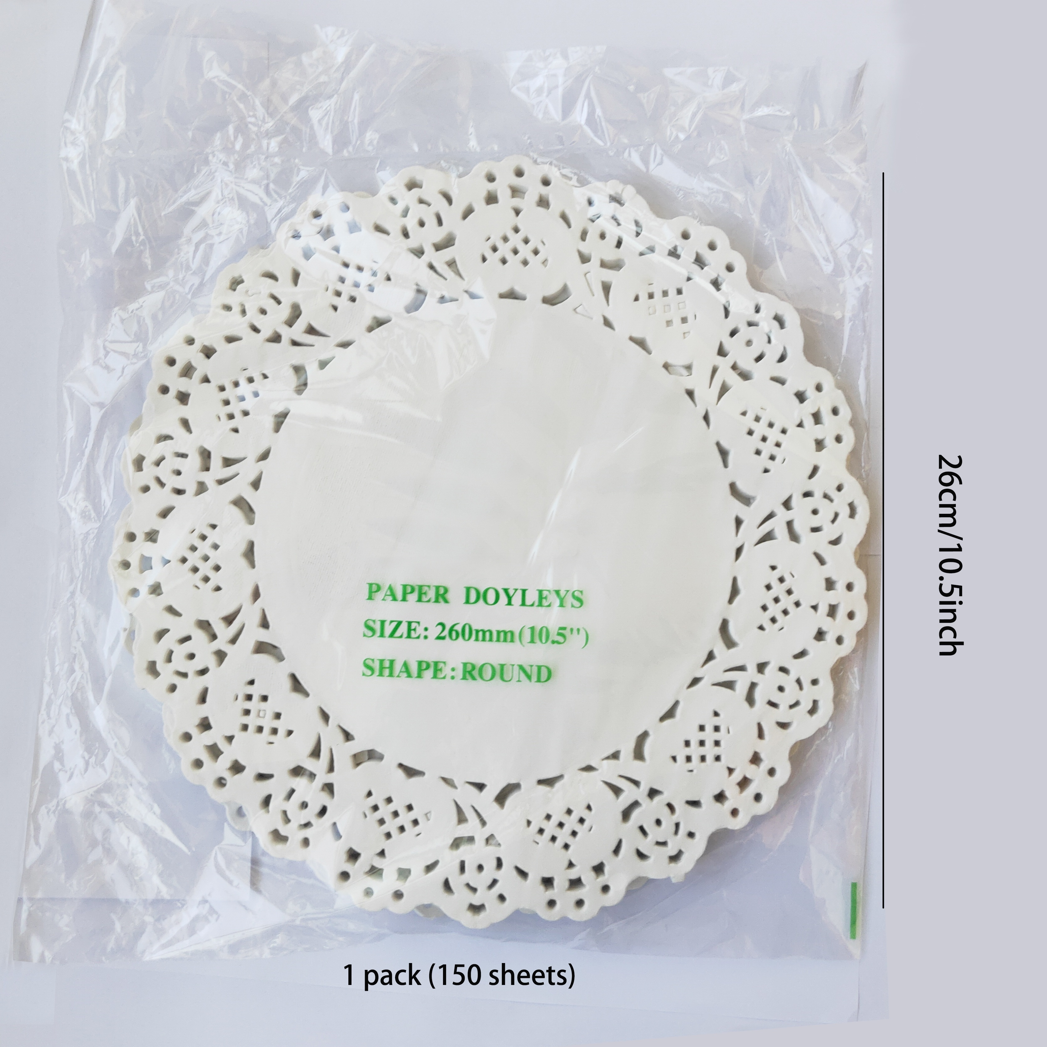 250 Pack Paper Doilies Assorted Sizes for Food & Cake, Round Decorative  Disposable Placemats, Brown (4, 6.5, 8.5, 10.5, and 12 In) 