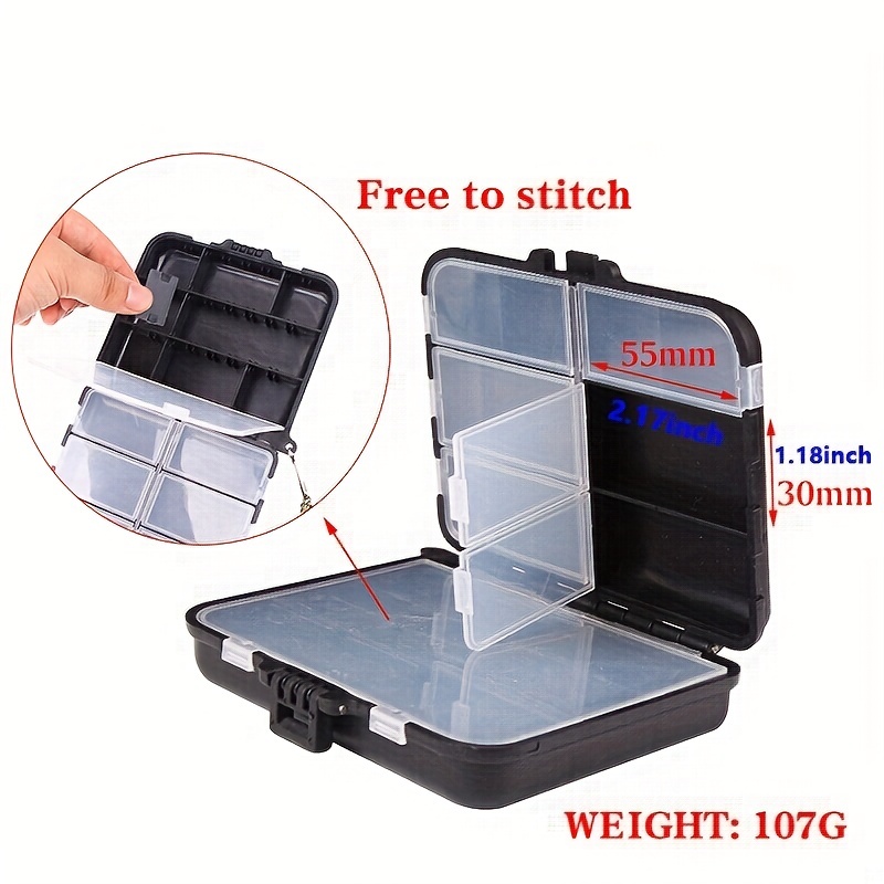 Plastic Fishing Tackle Box Hooks Lures Baits Storage Case - Temu Canada