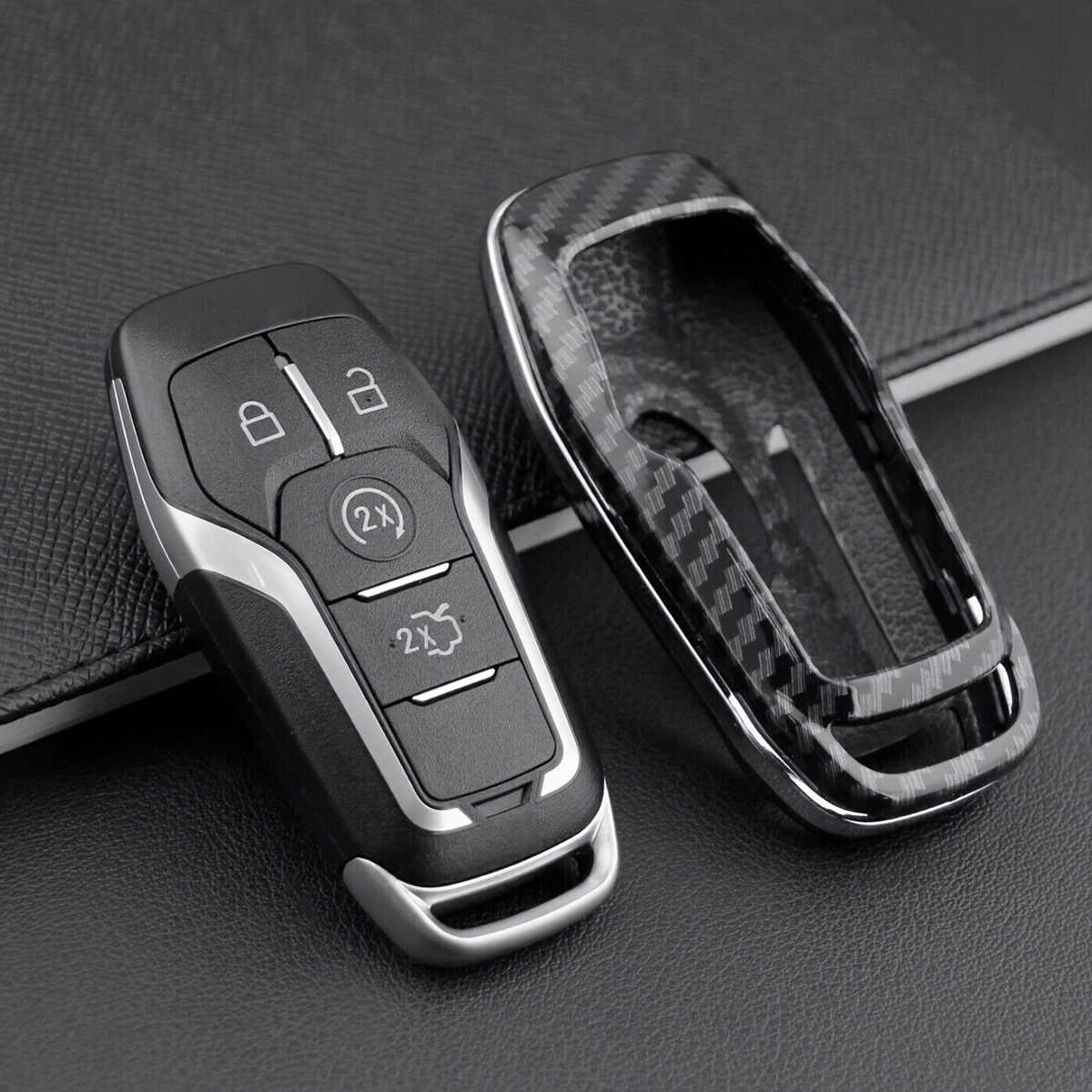 Key Fob Cover Case With Keychain For 2014-2018 Sierra 2015-2018 Canyon Key  Cover Smart Remote 3/4 Button Control Protector - Temu