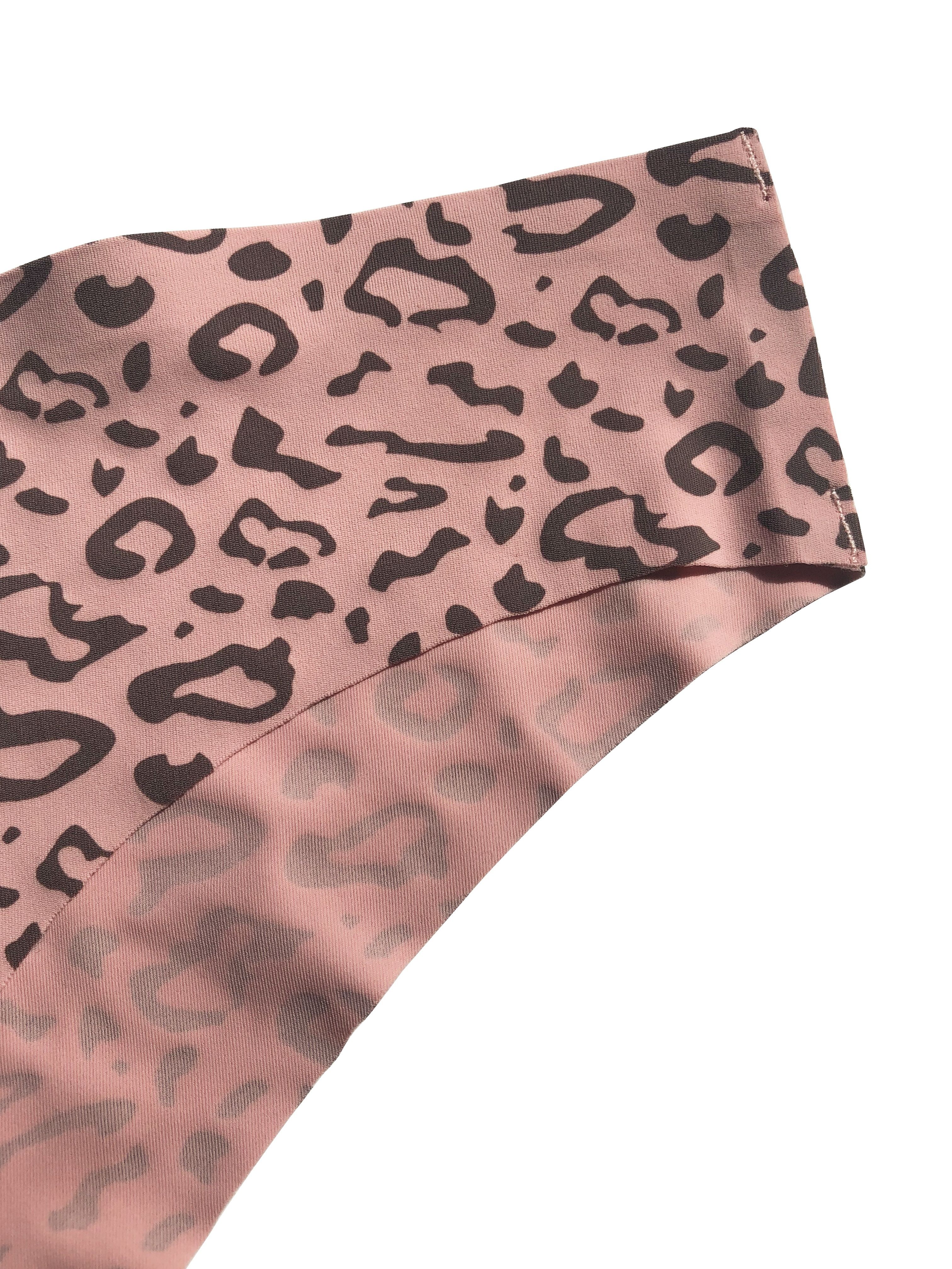 Leopard Print Push Thin Bra Set Push High Elastic Intimates - Temu Canada