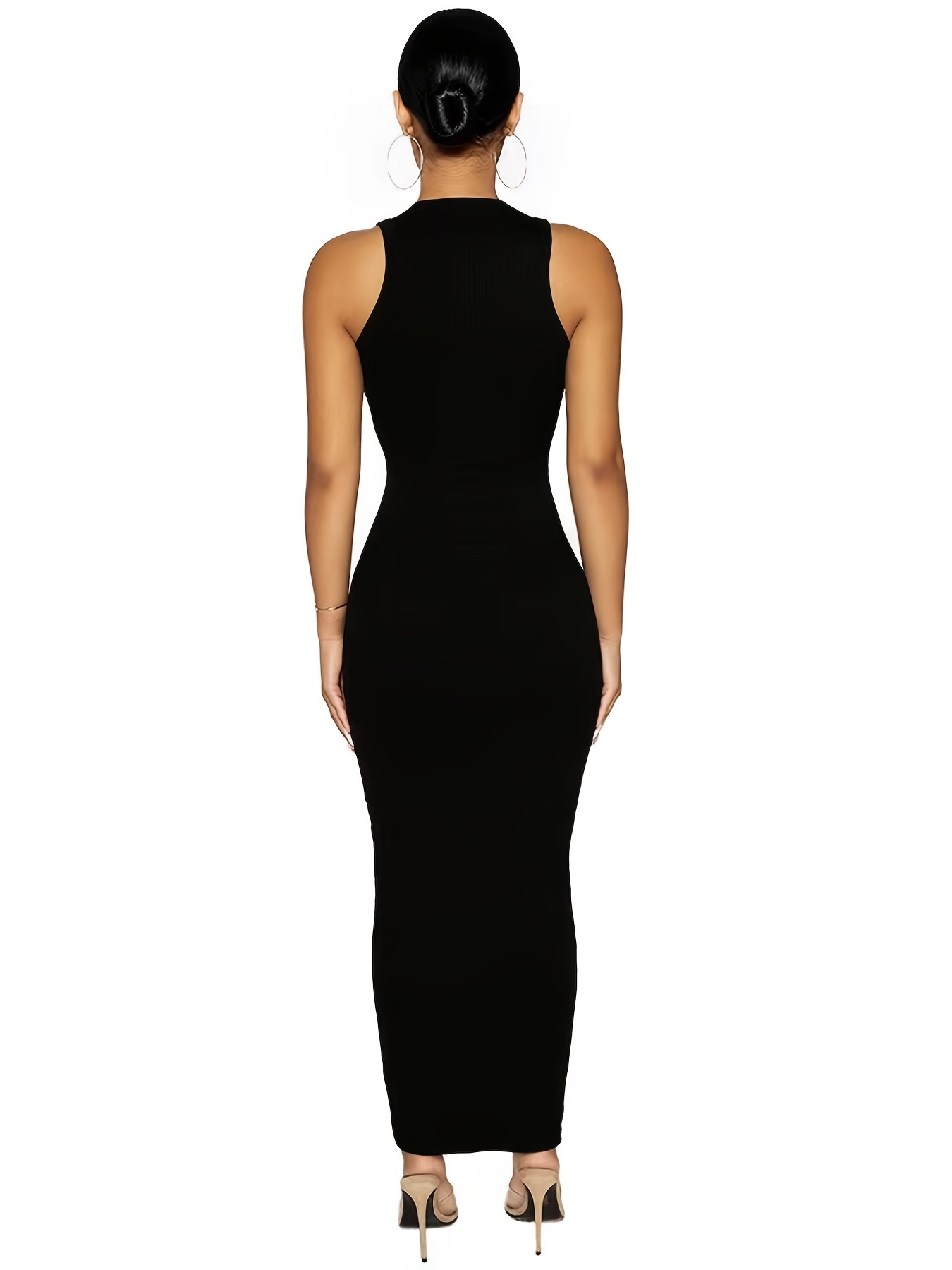 Round neck bodycon outlet dress