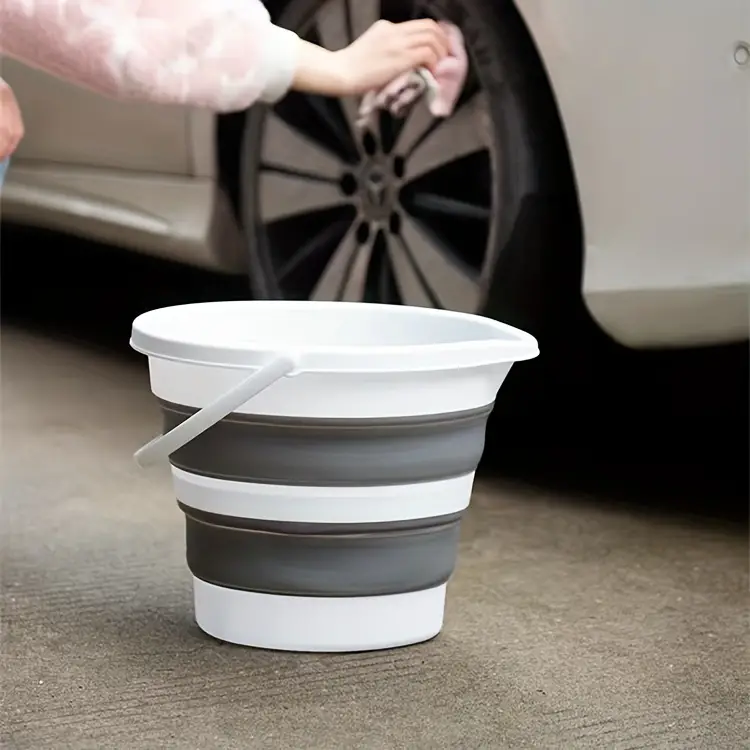 1pc Foldable & Expandable Car Wash Bucket, Outdoor Fishing
