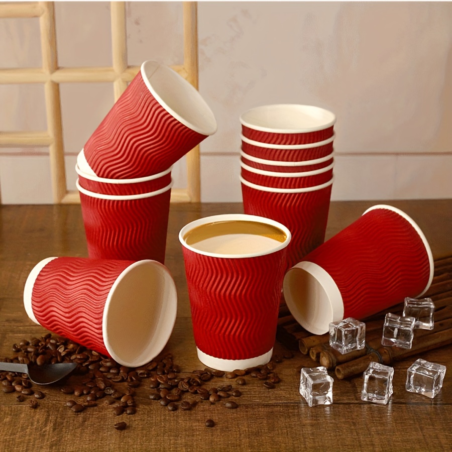 Christmas Disposable Paper Cups Red Green Coffee Tea Cups - Temu