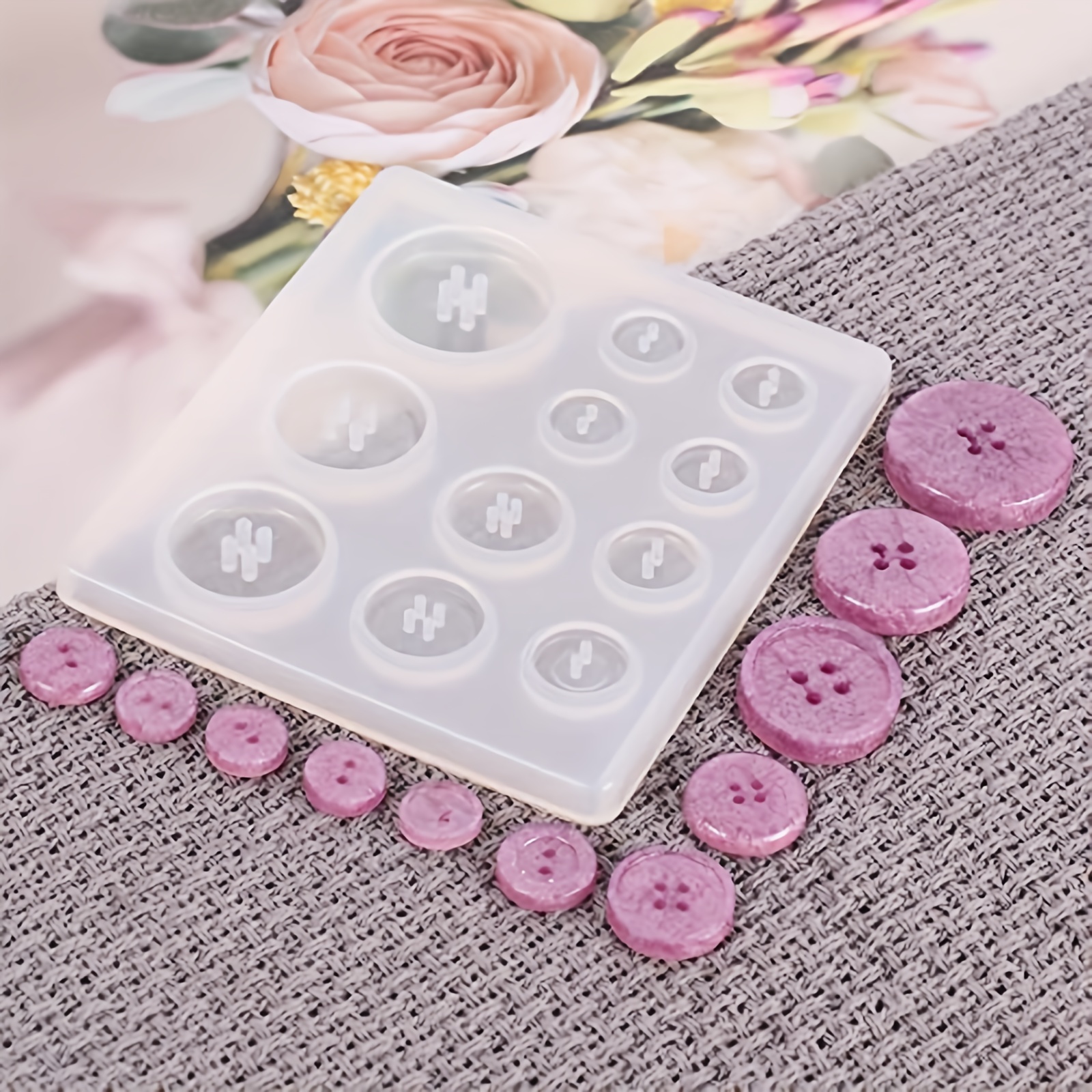 Buttons Shape Silicone Mold Silicone Mold For Soap And - Temu