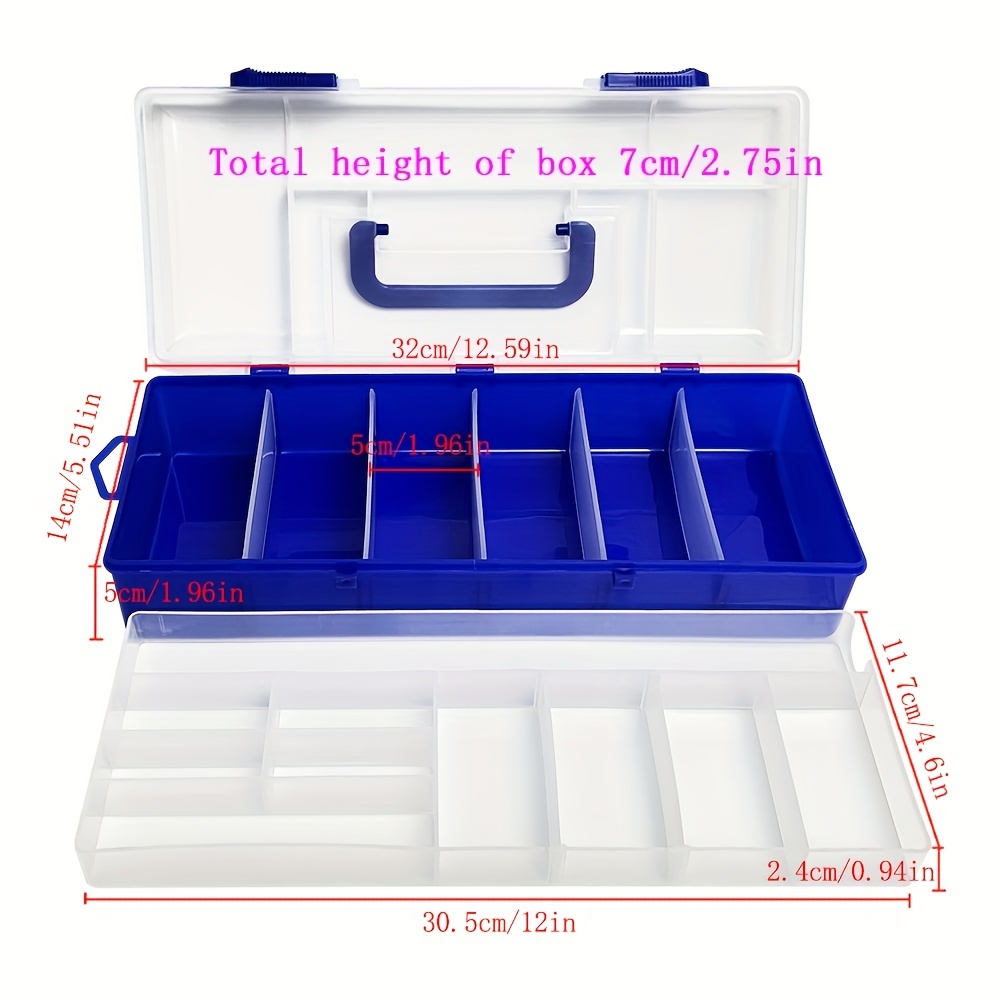 1pc Thicken Large Fishing Lure Bait Storage Box, Portable Double-layer  Fishing Tackle Box