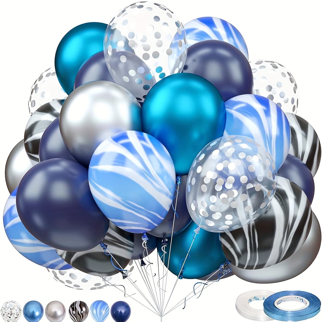 Ballons en aluminium papillon bleu 9 pièces/ensemble, 40 pouces + ensemble  de ballons en Latex, décoration de fête d'anniversaire, fournitures de  décoration de fête - Temu France