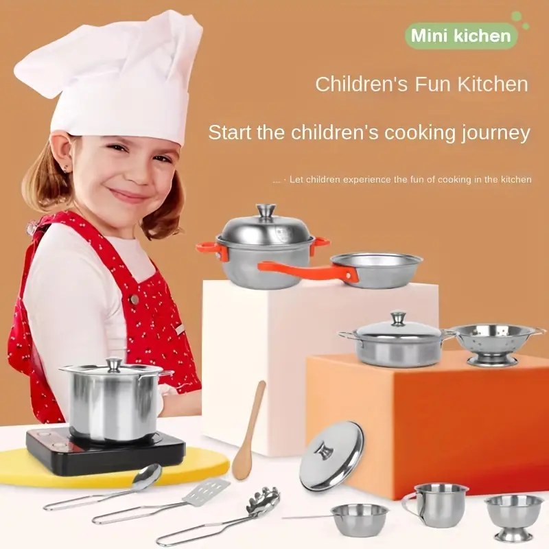 Mini Kitchen Children's Playhouse Toy Simulation Kitchen Utensils Full  Cooking And Cooking Set Christmas Halloween Thanksgiving Toy Gifts - Temu