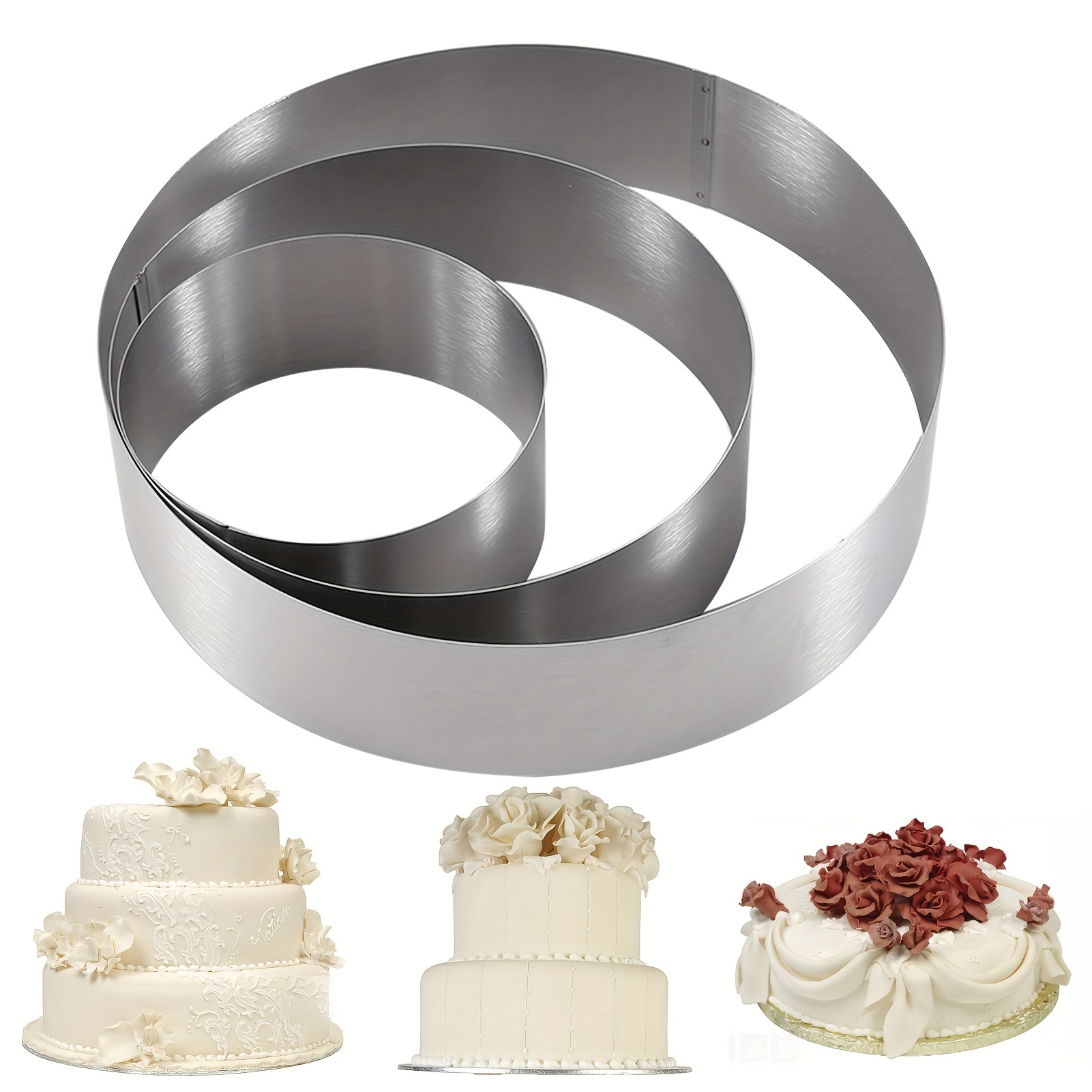 Round Cake Ring Molds Pastry Rings Round Cake Rings - Temu