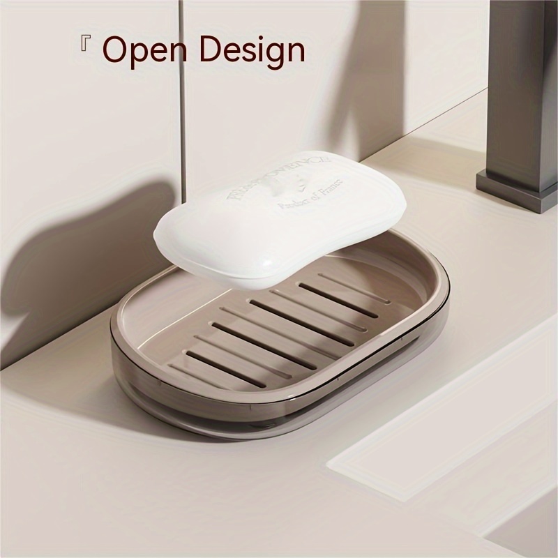 Soap Holder Tilt Design Non-slip Soap Dish Waterproof Self