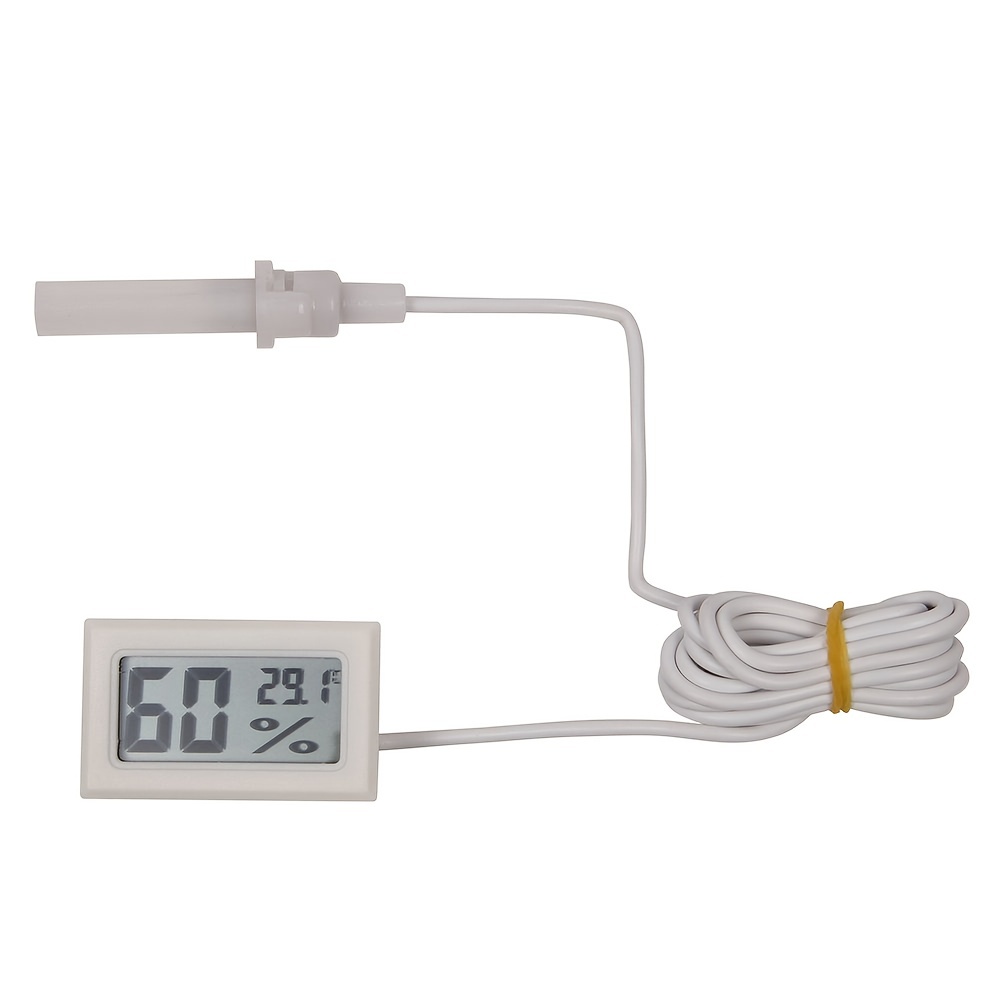 Digital Aquarium Thermometer Hygrometer Humidity Wired Weather