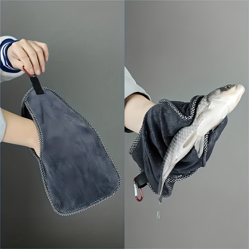 Portable Double Layer Thickened Fishing Towel Solid Color - Temu