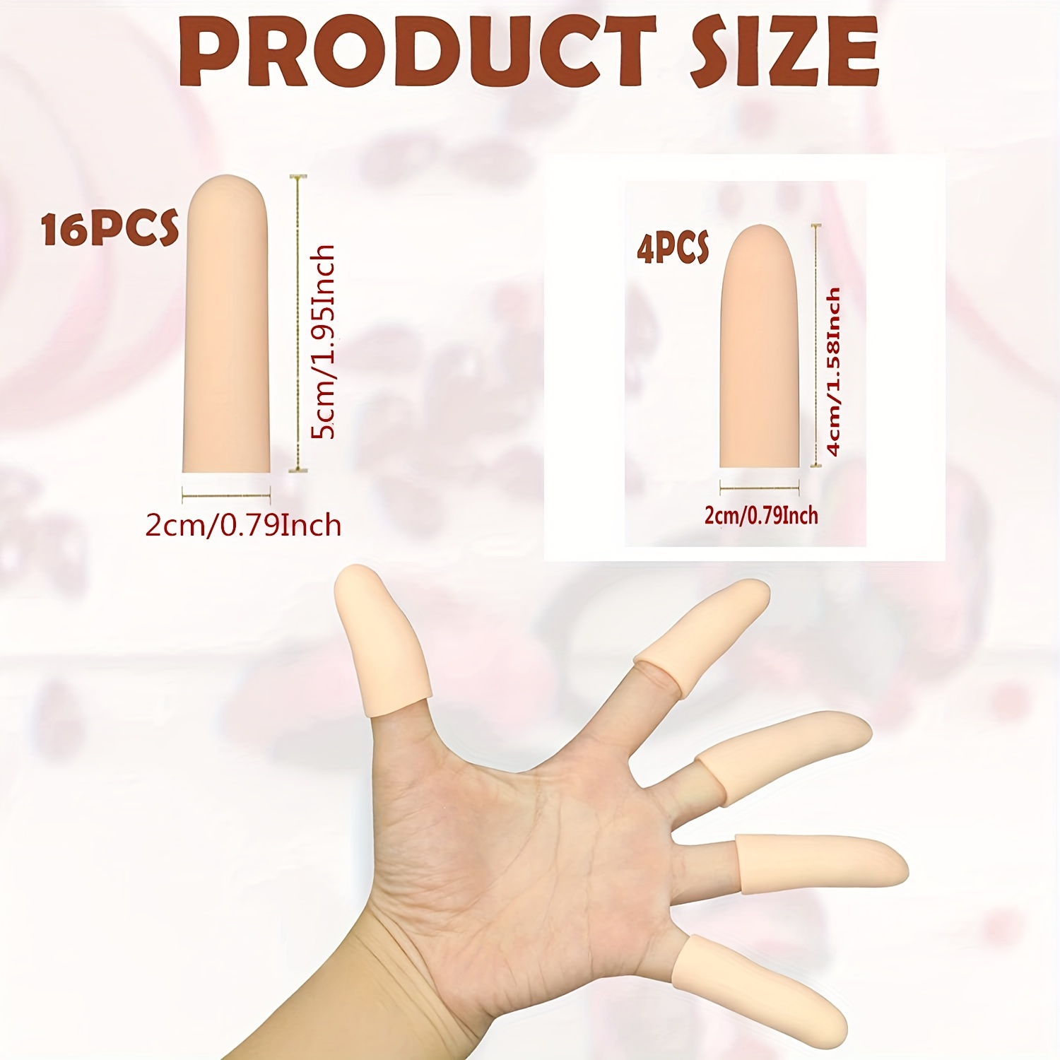 Cunas de gel para los dedos, soporte protector de dedos (14 piezas) nuevo  material de fundas para dedos ideales para dedos gatillo, eccema de manos