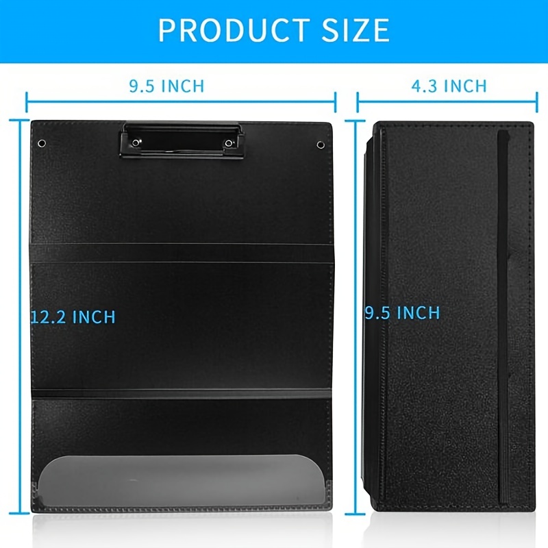 Nursing Clipboard Foldable, Nurse Foldable Clip Board with 3 Layers for  Doctors & Students Essentials Clipboards,Black
