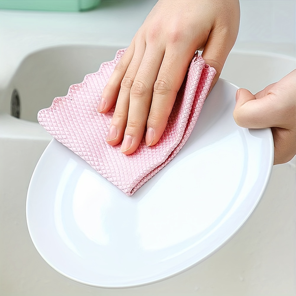 Fish Scale Microfiber Cleaning Cloth, Glass Nanoscale Cleaning