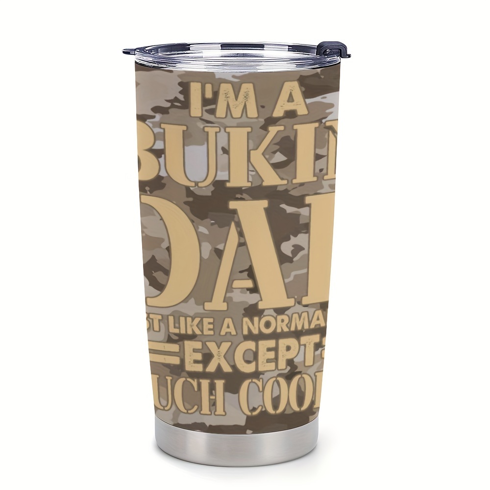 Papa Bear Cup Stainless Steel Tumbler Funny Print Double - Temu