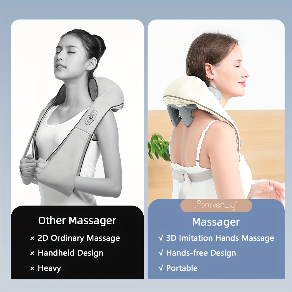 SLF Shoulder Shiatsu Heat Massager Neck and Shoulders Heated Massager with  Multiple Massage Modes