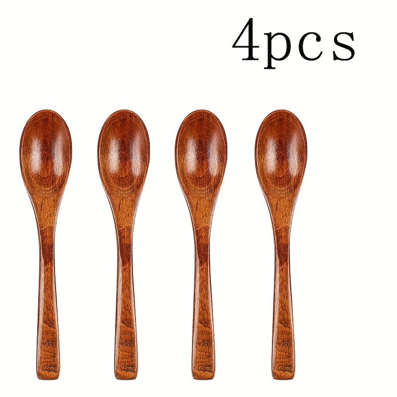 Mini Wooden Spoon Set - Perfect For Desserts, Seasoning, And More - Short  Handle For Easy Grip - Temu