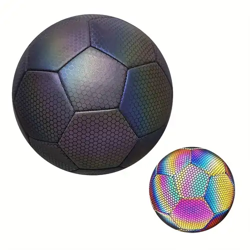 Holographic Football, No. 5 Ballon Réfléchissant Pour L'entraînement Et Le  Divertissement En Plein Air, Ballon De Foot Pour Le Jardin, Le Parc Et La