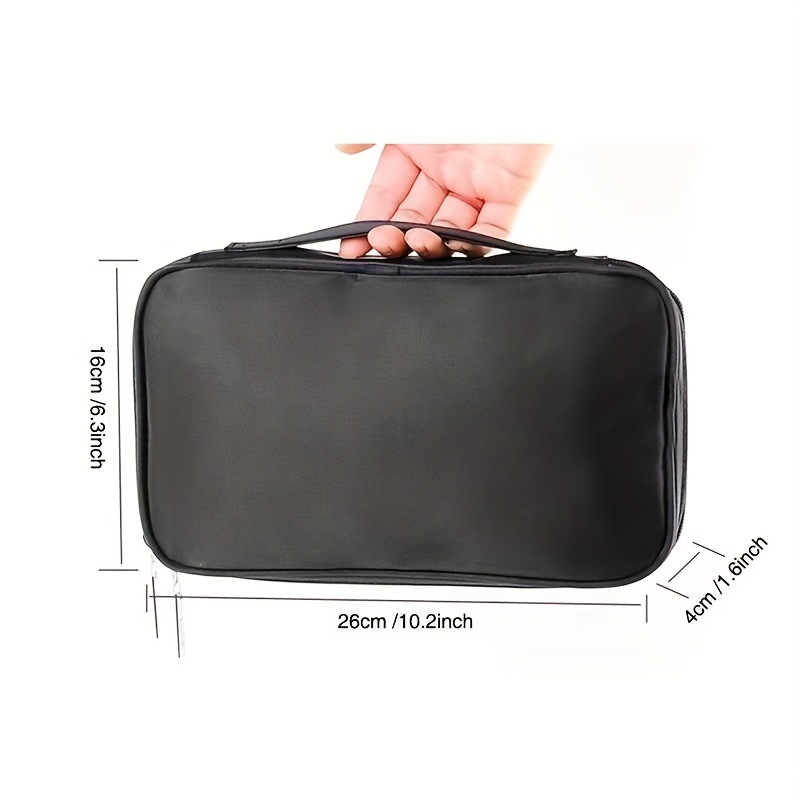 Makeup Brush Organizer Travel Cosmetic Bag with Handles