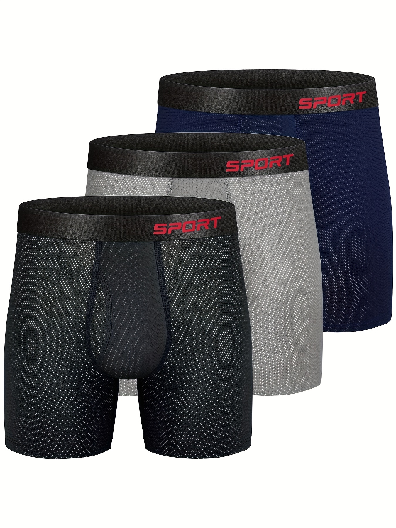 Separatec Men's Underwear long leg Active Sport Cool Dry Performance Boxer  Brief