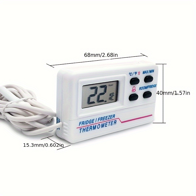 Digital Display Refrigerator Thermometer, Freezer Kitchen Household  Thermometer, Constant Temperature Alarm Dual Temperature Food Thermometer -  Temu