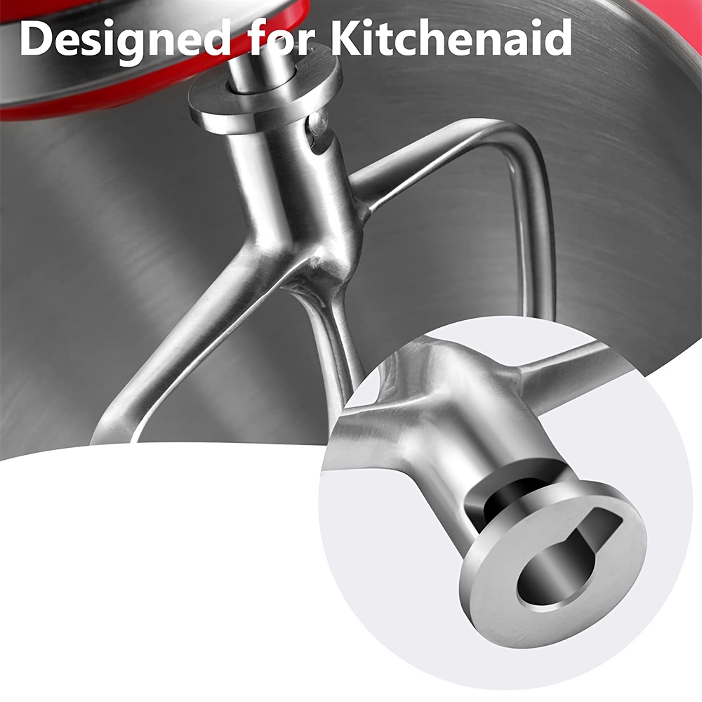 1 pc Stainless Steel Flat Beater for Kitchenaid 4.5-5QT Stand Mixers  Accessories Replacement For Kitchenaid Mixer Attachments