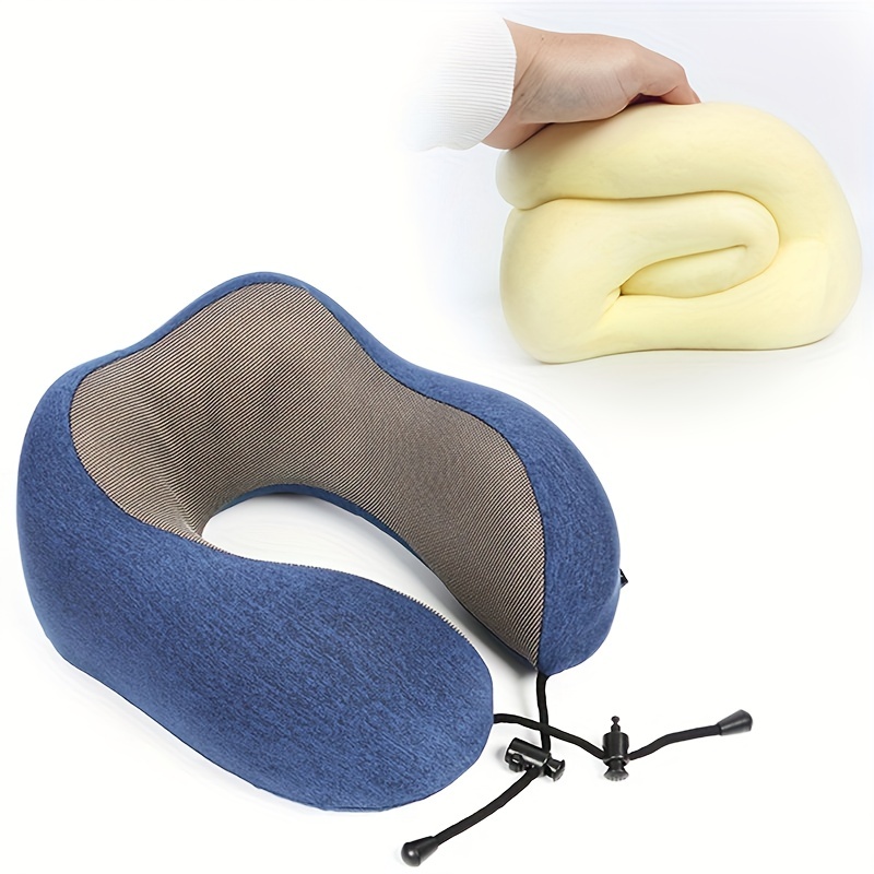 Ultralight Inflatable Travel Pillow With Earmuffs And Patch - Temu