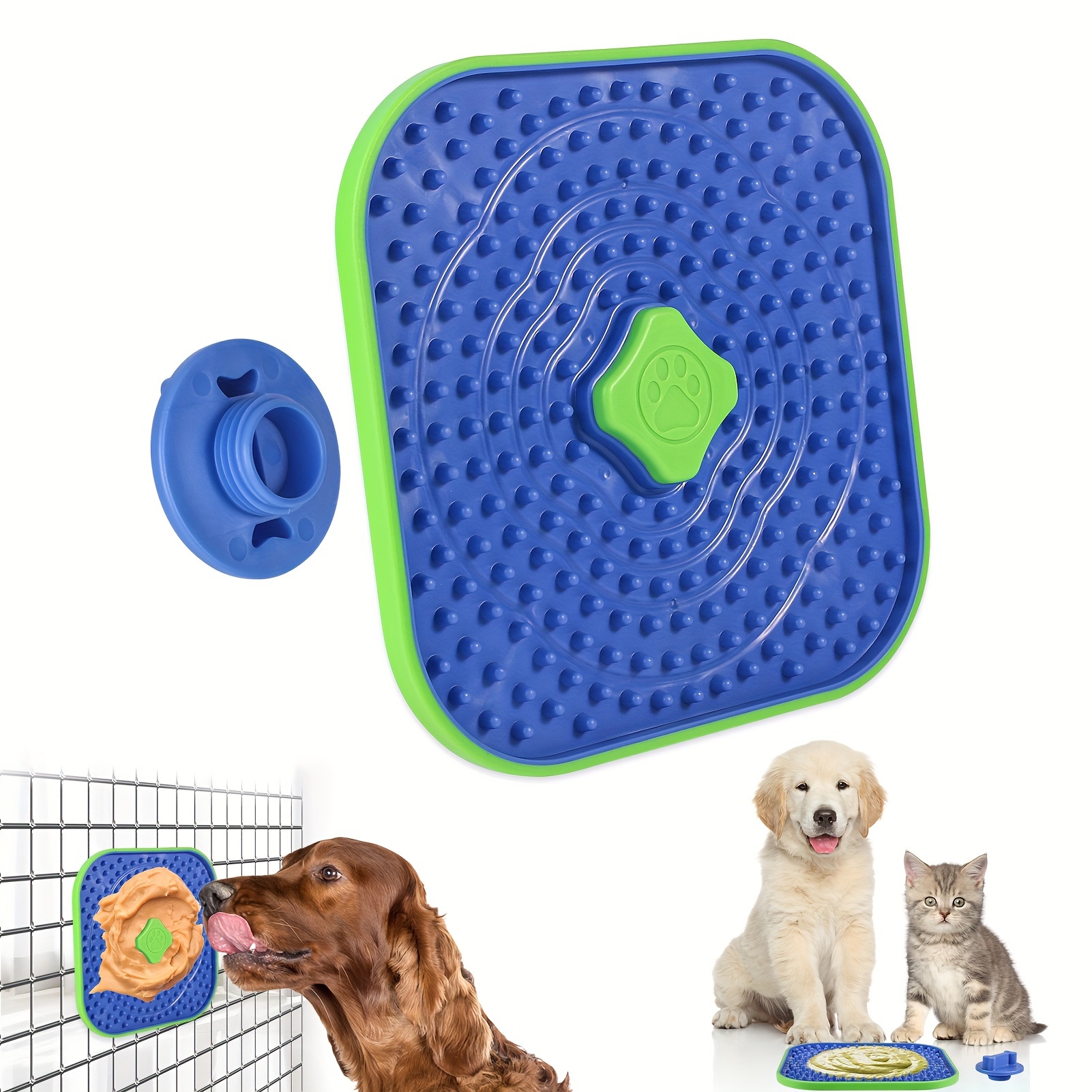 Licking Mat for Dogs Crate, 7.1 Large Size Slow Feeder Dog Bowls