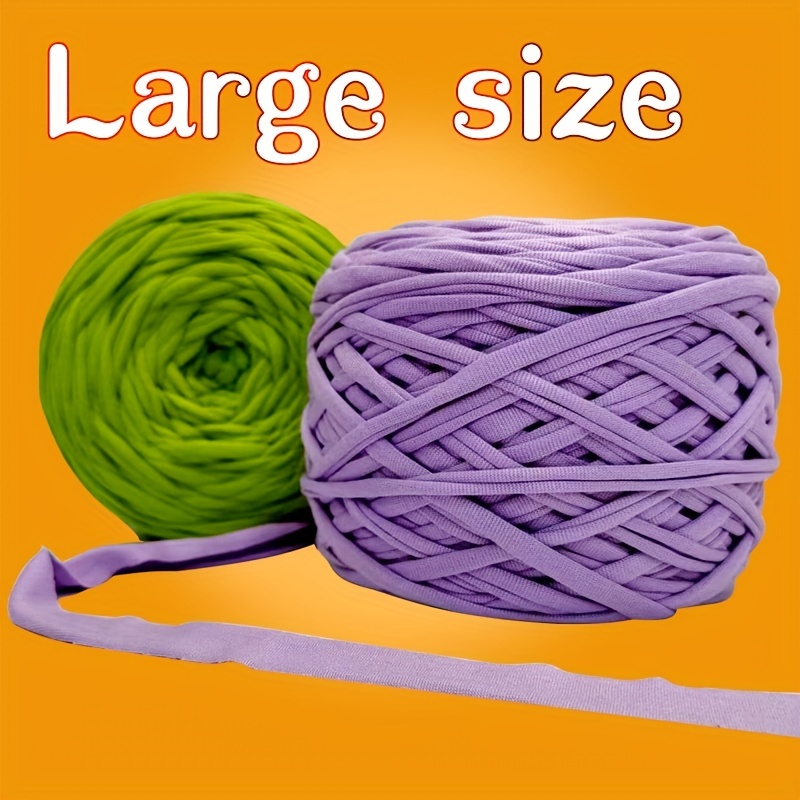 

1pc 300g 2cm Wide T-shirt Yarn, Woven Fabric Knitted Yarn, Used For Hand Made Diy Bags, Blankets, Cushions, Dolls, Handicraft Crochet Projects, 300g ± 20g*1, About 90 Meters