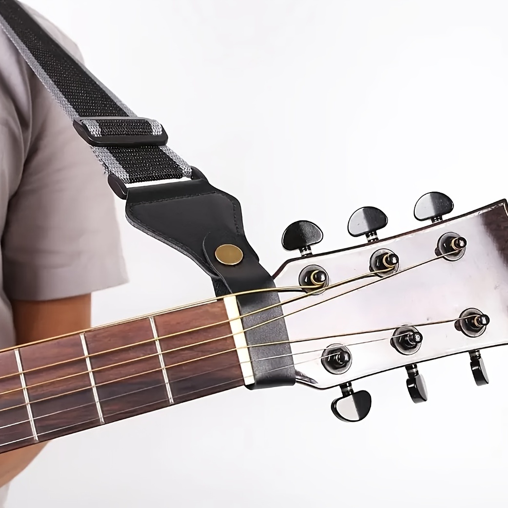 Sangle de Guitare en Cuir de Vachette Mat Accessoires d'Instrument de  Musique de Guitare Acoustique Électrique-CER