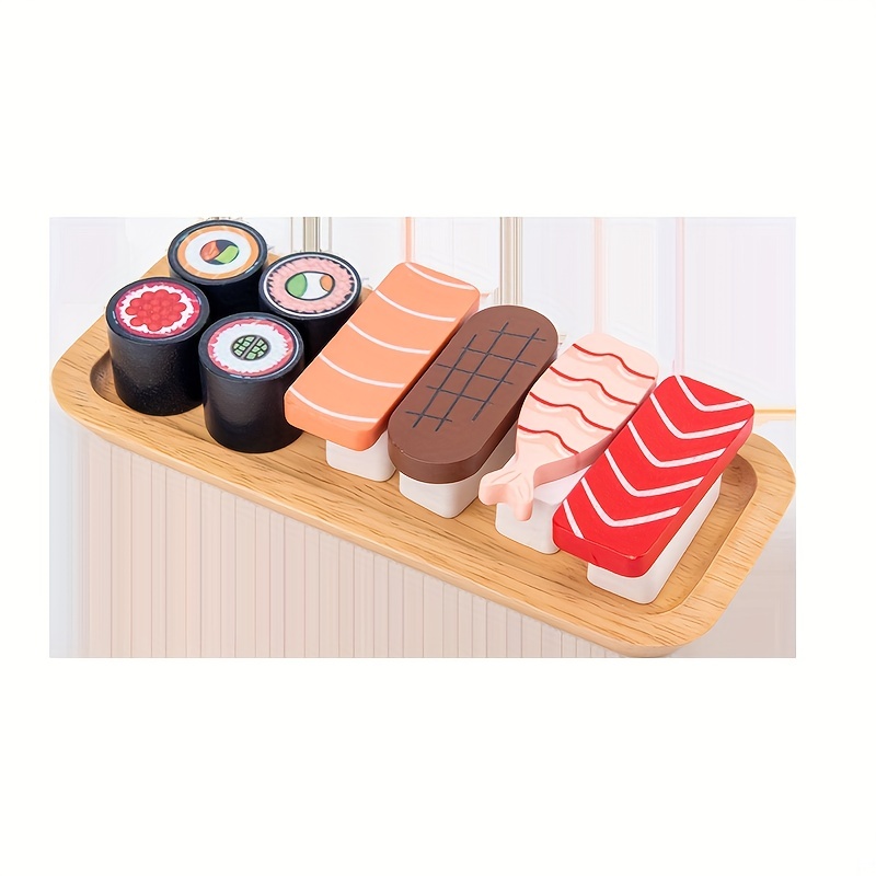Wooden Simulation Sushi Set Toys for Kids' Food Cognition