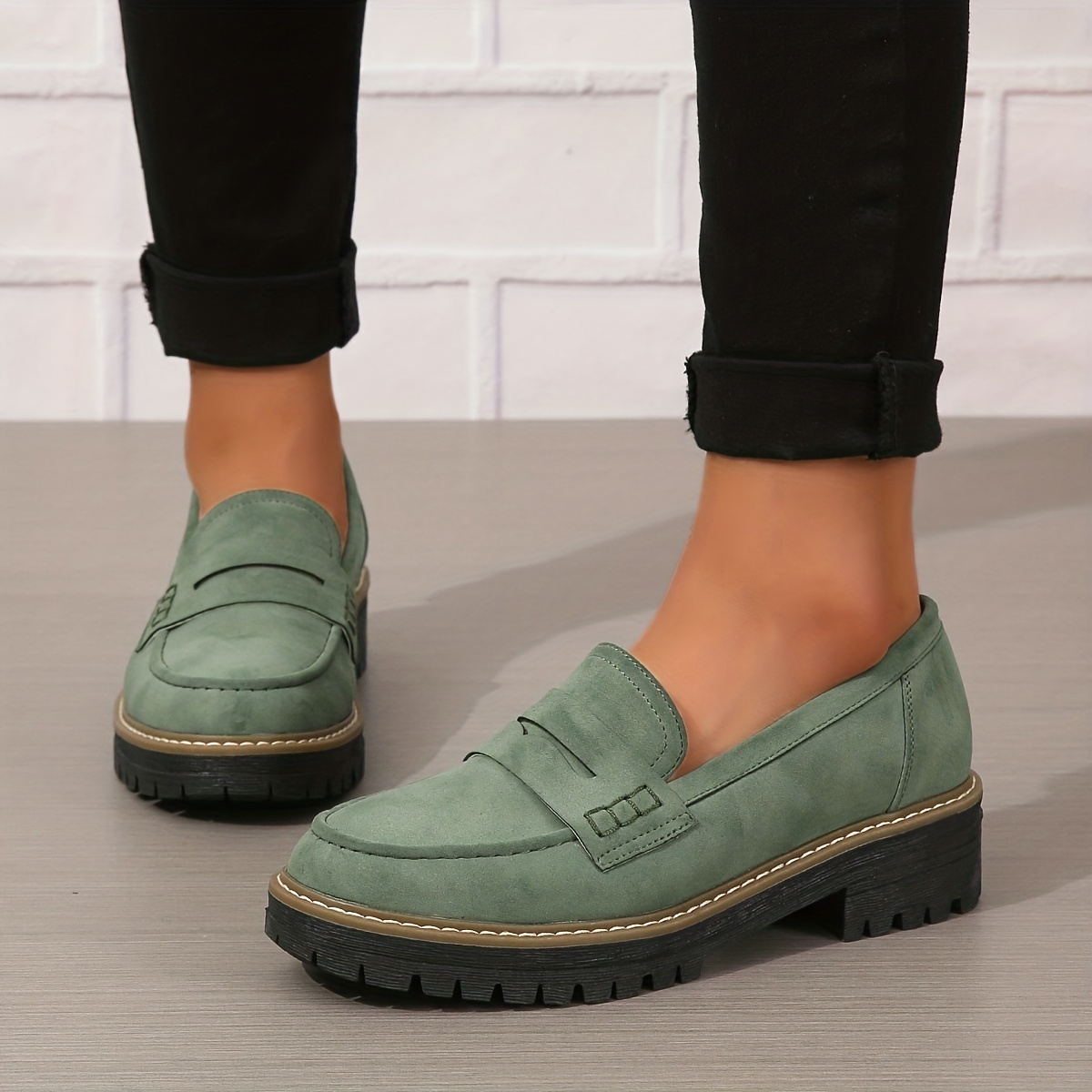 Womens chunky hot sale loafers uk