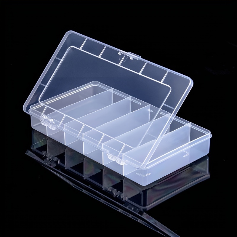Rectangular Transparent Storage Box With Lid Plastic Double - Temu