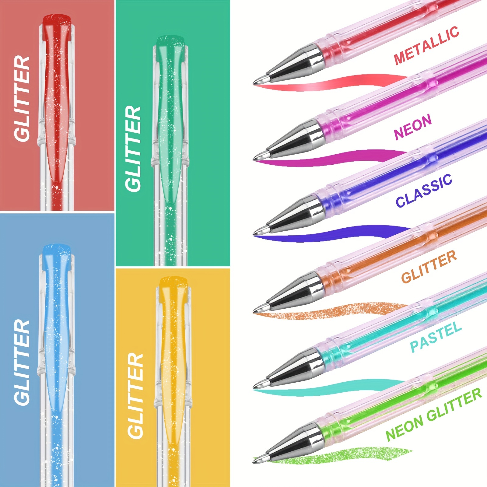 Gel Pen Set Contains 50 Gel Pens+50 Replacement Refills+1 - Temu