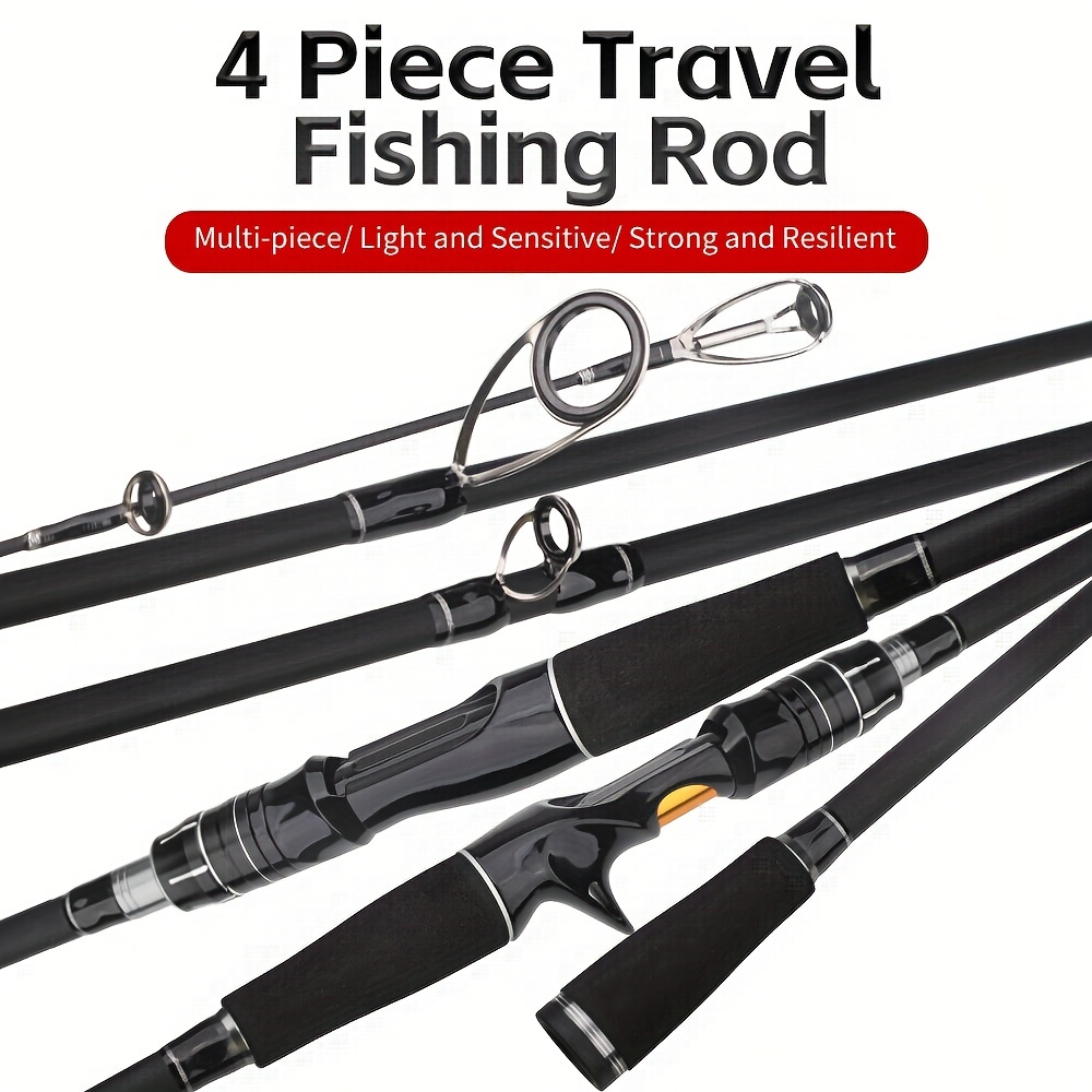 Portable 4 section Fishing Pole Ultralight Carbon Fishing - Temu Sweden