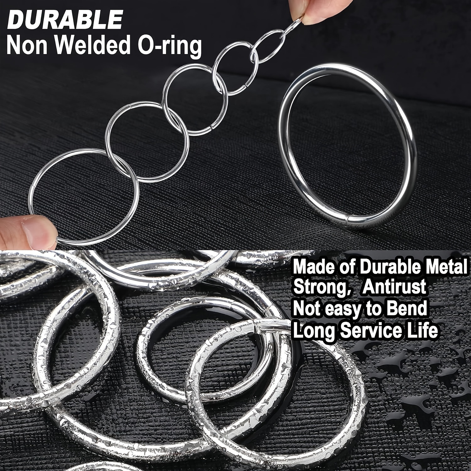 Silver Metal Rings for Crafts,Macrame Rings,Craft Rings,O Rings Metal,Metal  Circle,Small Metal O Rings Heavy Duty Round Ring for Bags Belts Dog